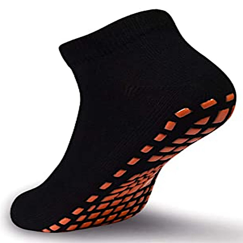 Black Trampoline 3Y- Adult Combed Cotton Socks Non Slip Toddlers, Kids, Adult, Anti Skid Socks